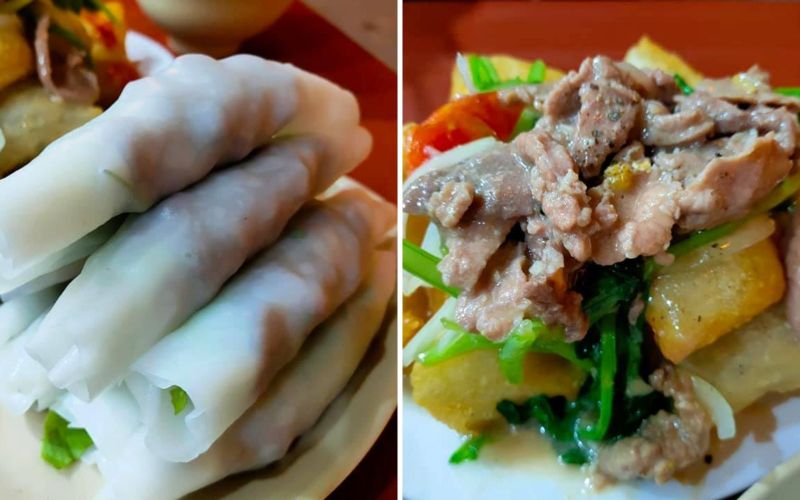 phở cuốn và phở chiên phồng phở cuốn và phở chiên phồng